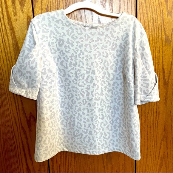 Banana Republic Tops - Cream Banana Republic Leopard/Cheetah Print Top